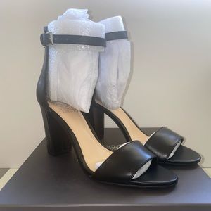 NEW-Vince Camuto-Corlina Black Ankle Strap Sandal.